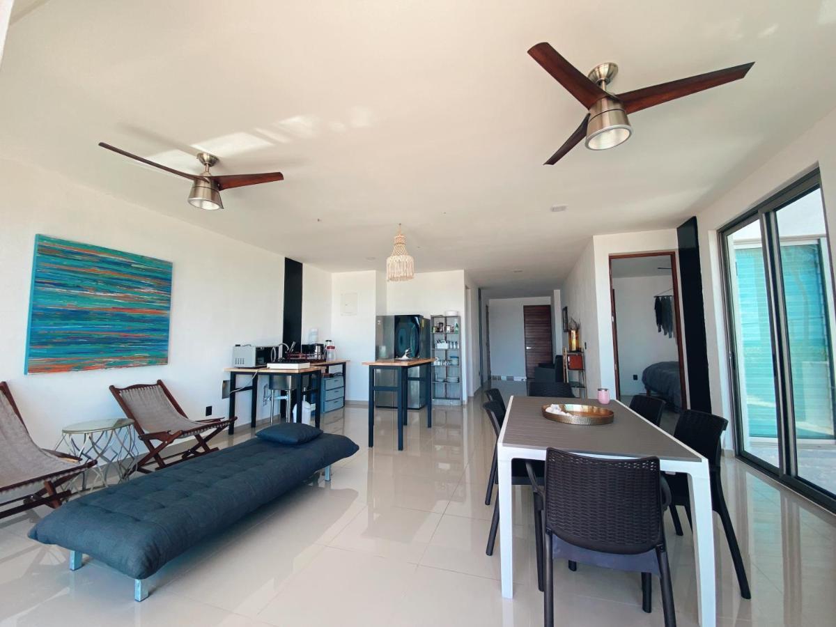 Angelina 28 Beachfront And Family Apartments - Modern And Relaxing Long Stays - 20 Min From Cancun Airport Puerto Morelos Luaran gambar