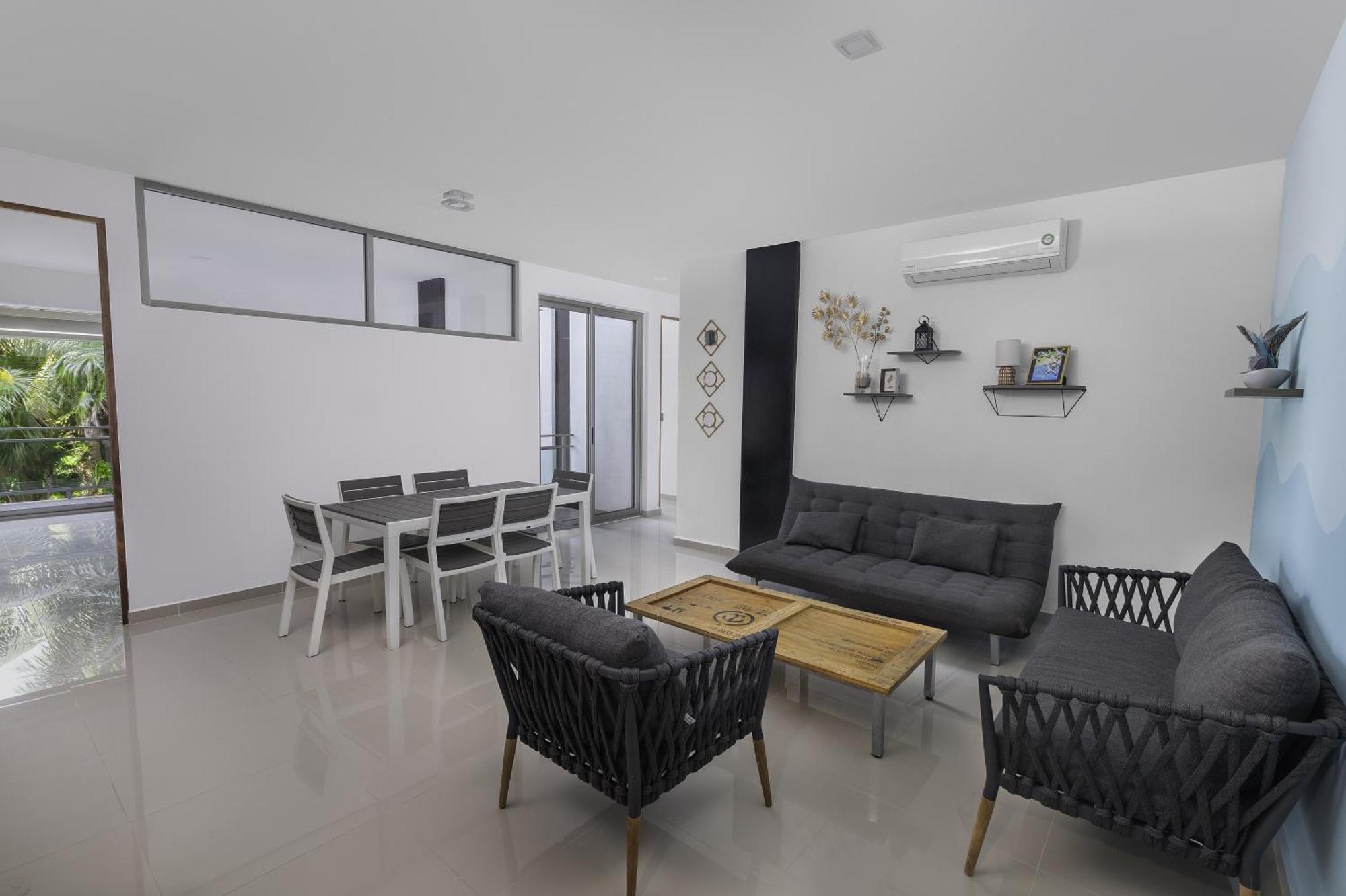 Angelina 28 Beachfront And Family Apartments - Modern And Relaxing Long Stays - 20 Min From Cancun Airport Puerto Morelos Luaran gambar