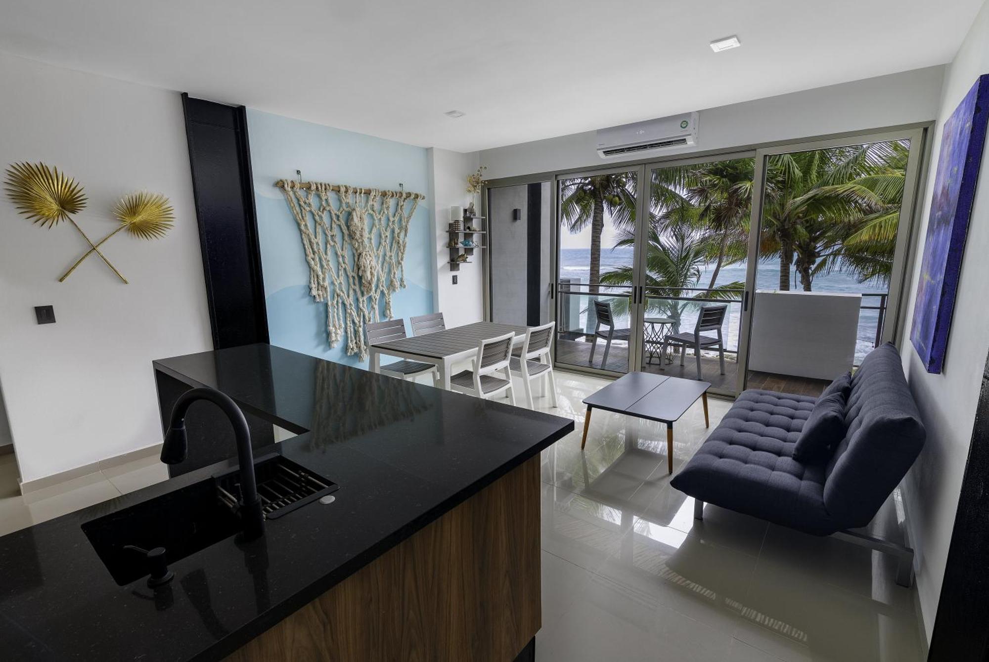 Angelina 28 Beachfront And Family Apartments - Modern And Relaxing Long Stays - 20 Min From Cancun Airport Puerto Morelos Luaran gambar
