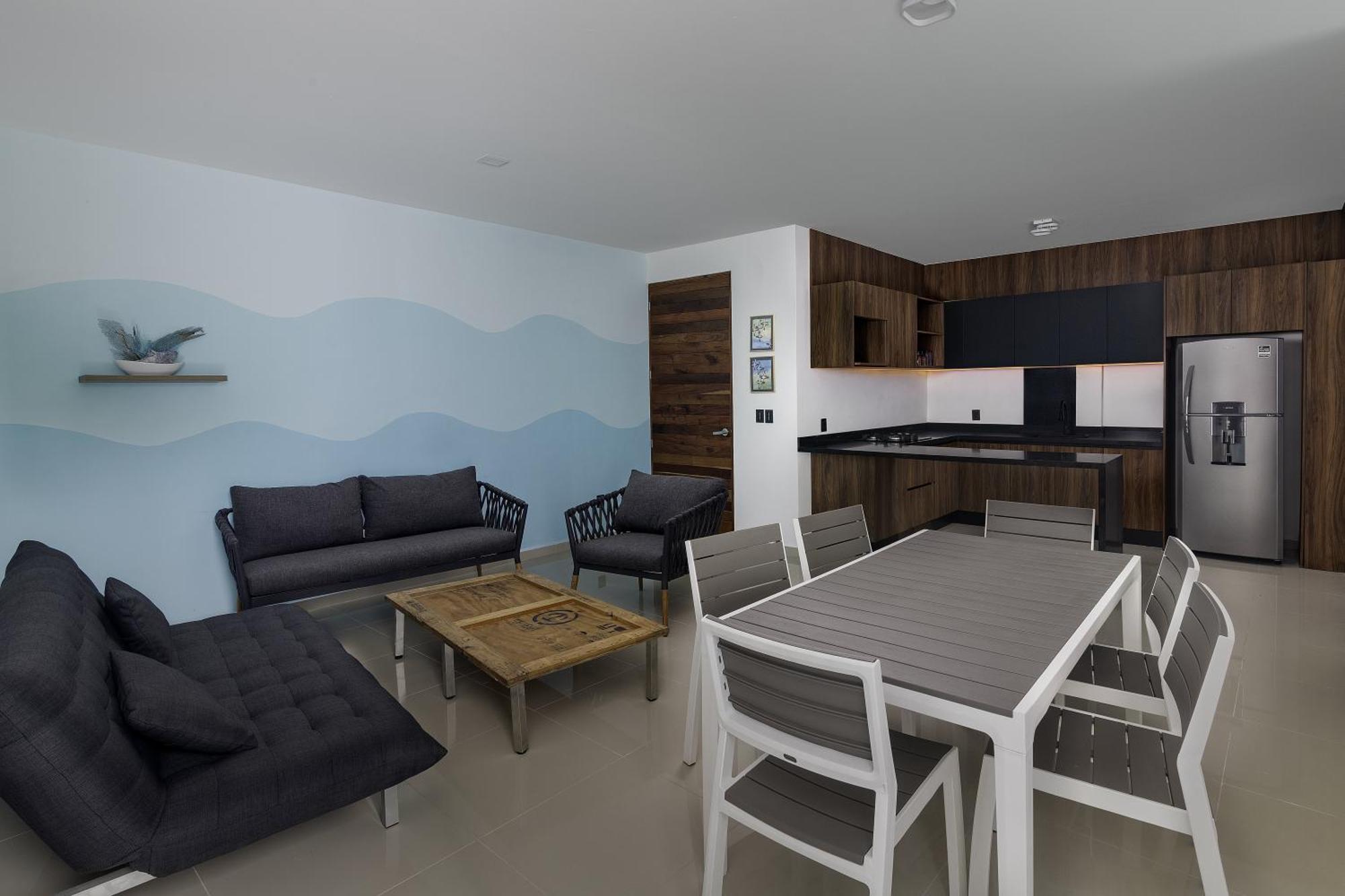 Angelina 28 Beachfront And Family Apartments - Modern And Relaxing Long Stays - 20 Min From Cancun Airport Puerto Morelos Luaran gambar
