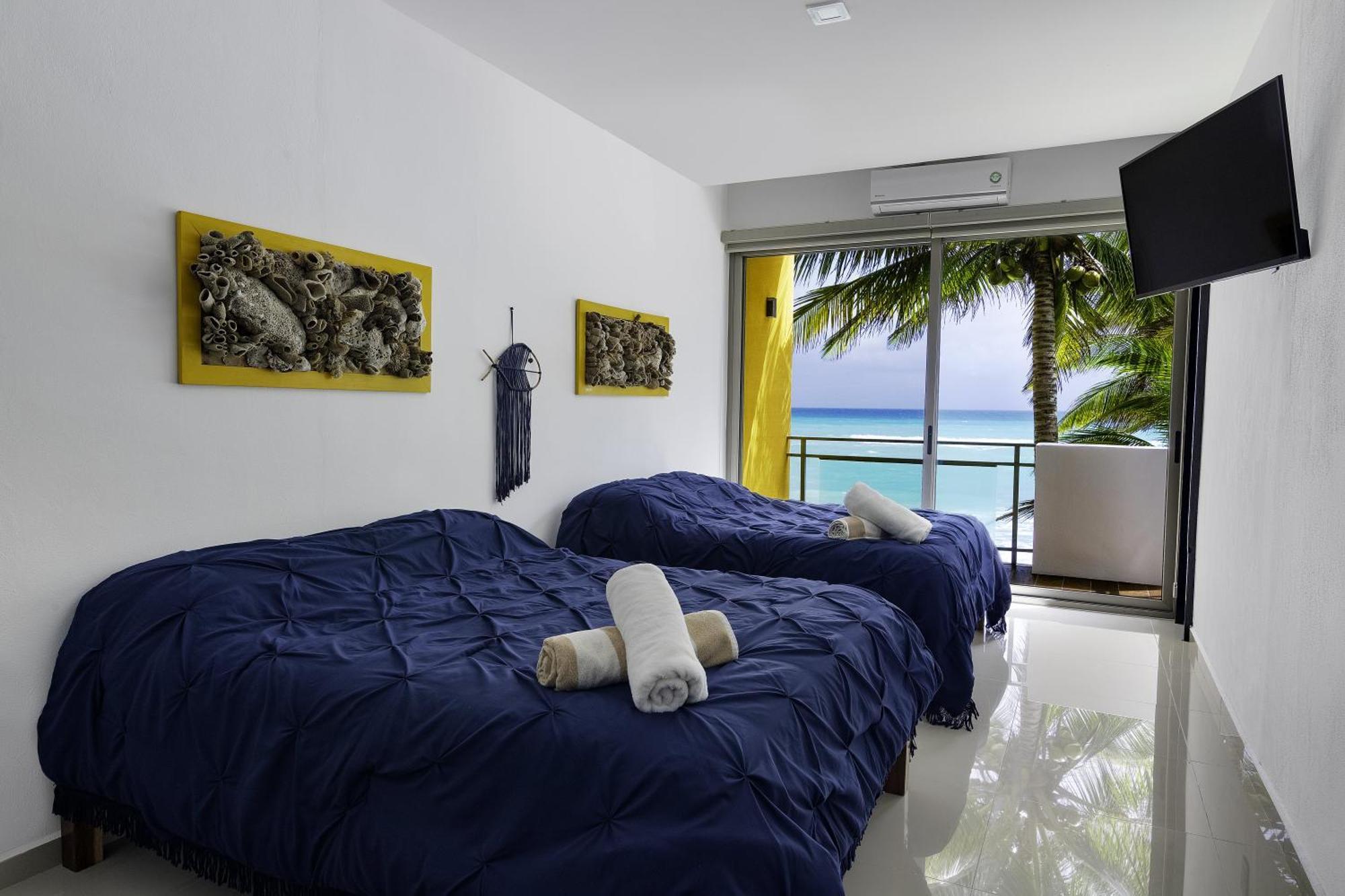 Angelina 28 Beachfront And Family Apartments - Modern And Relaxing Long Stays - 20 Min From Cancun Airport Puerto Morelos Luaran gambar