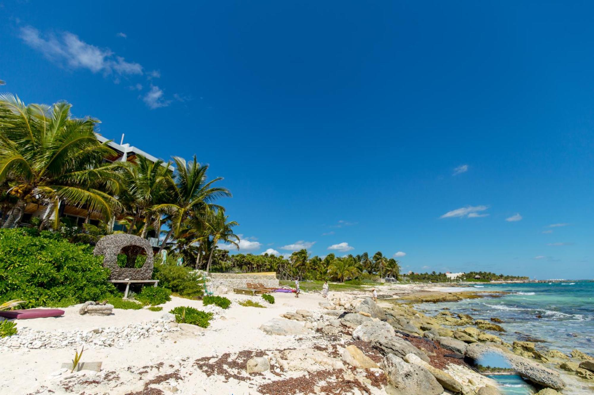 Angelina 28 Beachfront And Family Apartments - Modern And Relaxing Long Stays - 20 Min From Cancun Airport Puerto Morelos Luaran gambar