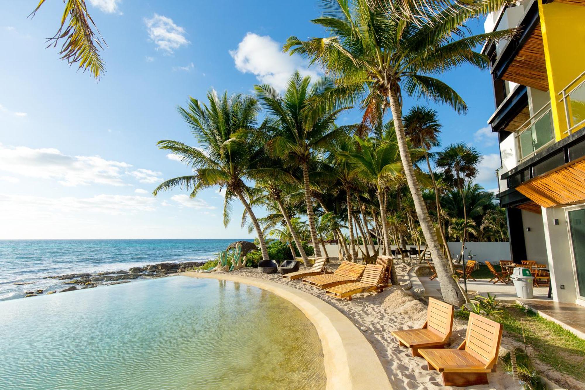 Angelina 28 Beachfront And Family Apartments - Modern And Relaxing Long Stays - 20 Min From Cancun Airport Puerto Morelos Luaran gambar
