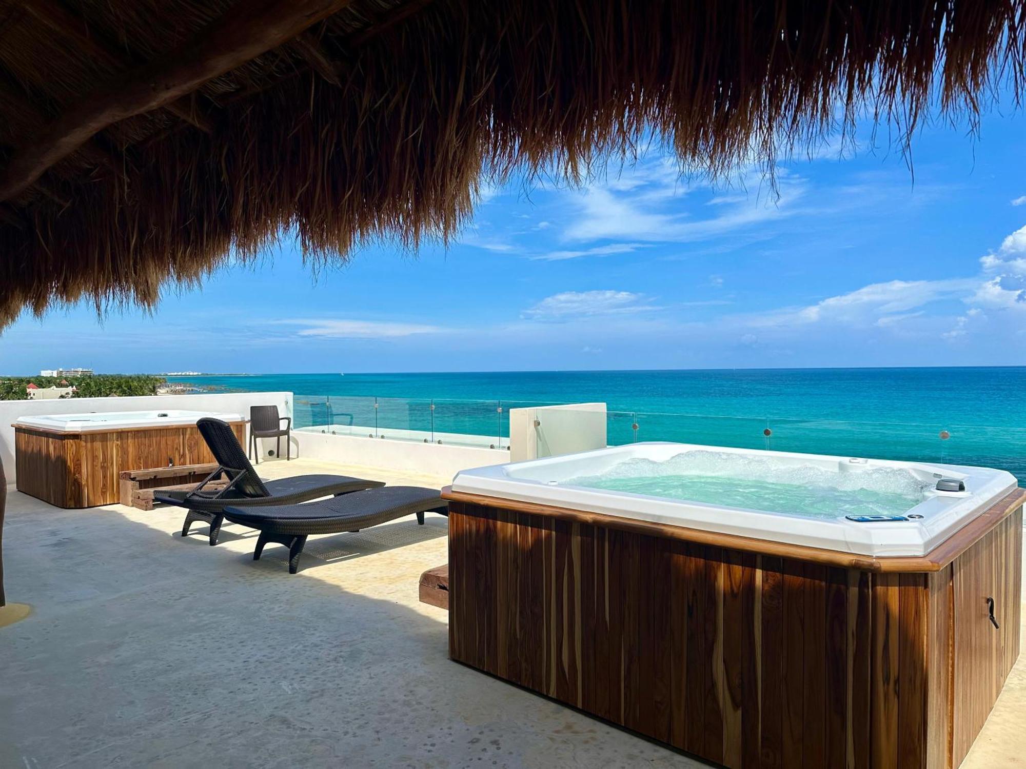 Angelina 28 Beachfront And Family Apartments - Modern And Relaxing Long Stays - 20 Min From Cancun Airport Puerto Morelos Luaran gambar